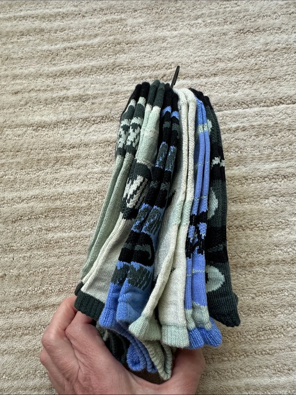 NWT 6 Pack of Nike Everyday Lightweight Training No-Show Socks Drifit Green Blu